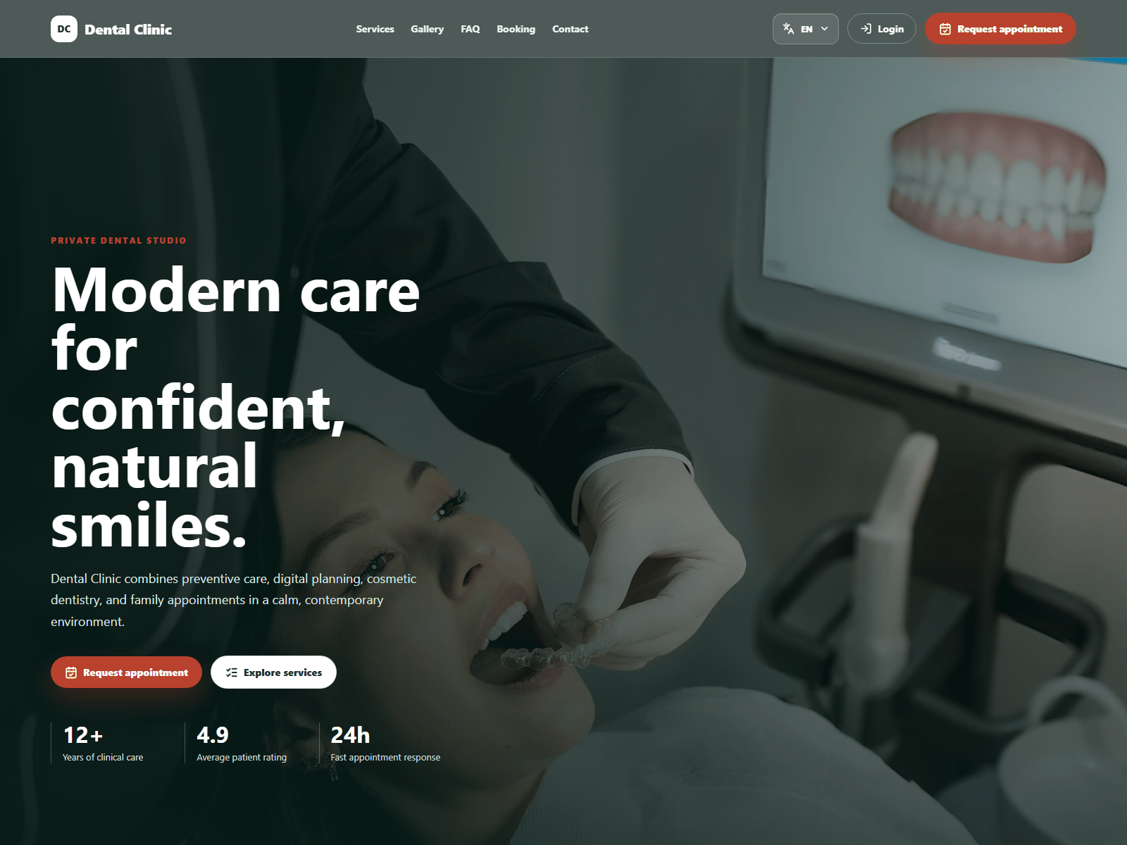Dental Clinic — Booking Platform — screenshot